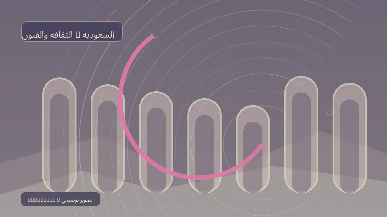 الثقافة والفنون / السعودية — رسم تحريري توضيحي غير فوتوغرافي