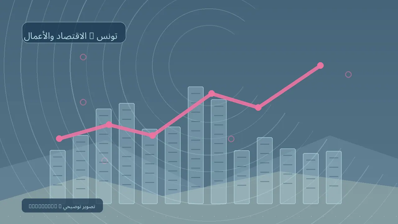 الاقتصاد والأعمال / تونس — رسم تحريري توضيحي غير فوتوغرافي