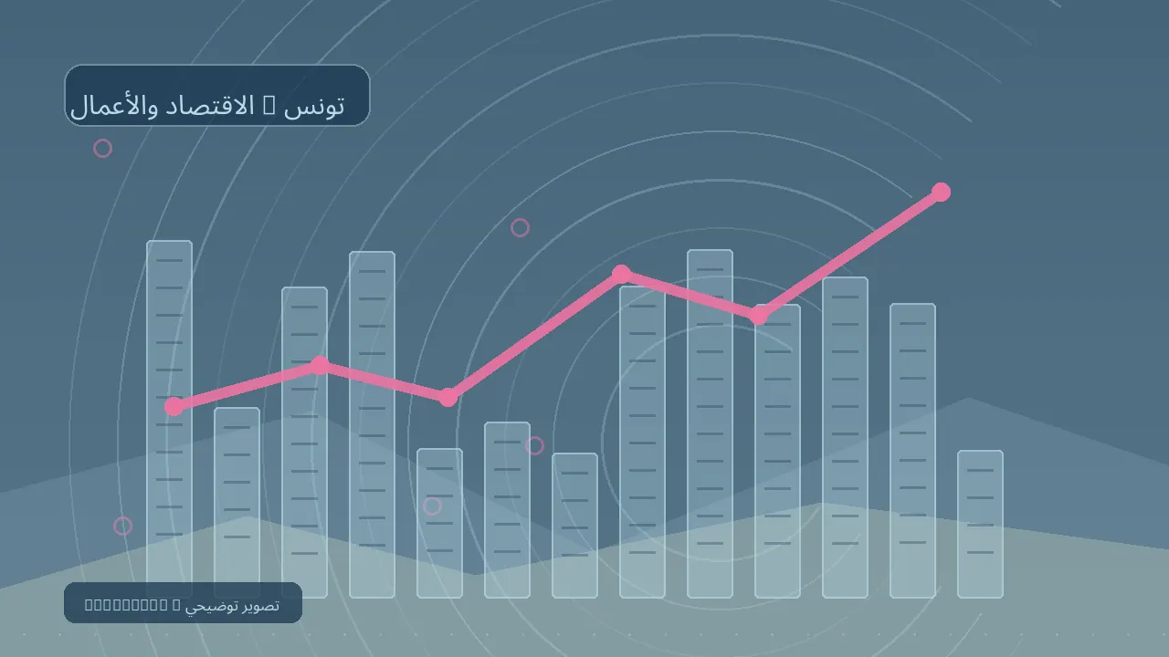 الاقتصاد والأعمال / تونس — رسم تحريري توضيحي غير فوتوغرافي
